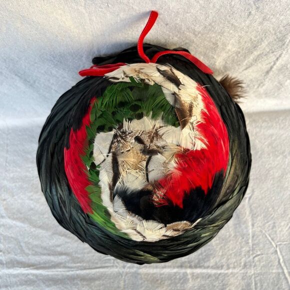 Original Jille' Vintage Multicolored Pheasant Feathered Hat, Women's 50s 60s Era - Picture 6 of 8